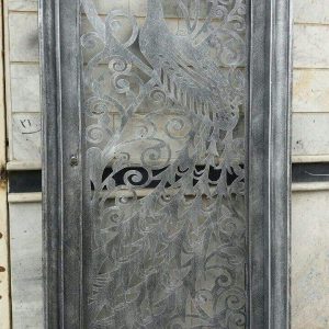 درب فلزی نفر رو با طرح طاووس کد ۲۳۶