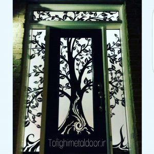 درب فلزی نفر رو با طرح لیزری کد ۴۵۵