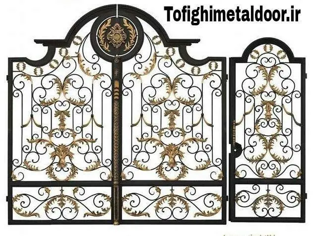 درب فلزی فرفورژه طرح ترک کد ۴۵۷