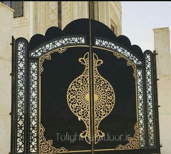 درب فلزی دو لنگه طرح لیزری کد ۵۲۹