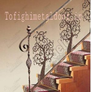 عکس نرده فلزی راه پله طرح لیزری کد ۶۱۸