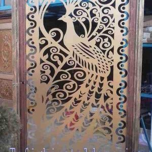 عکس درب اهنی تک لنگه طرح لیزری کد ۶۲۱