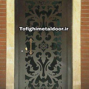 درب فلزی تک لنگه طرح لیزری کد ۳۹
