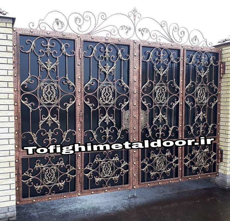 درب فلزی دو لنگه طرح سلطنتی کد ۵۷