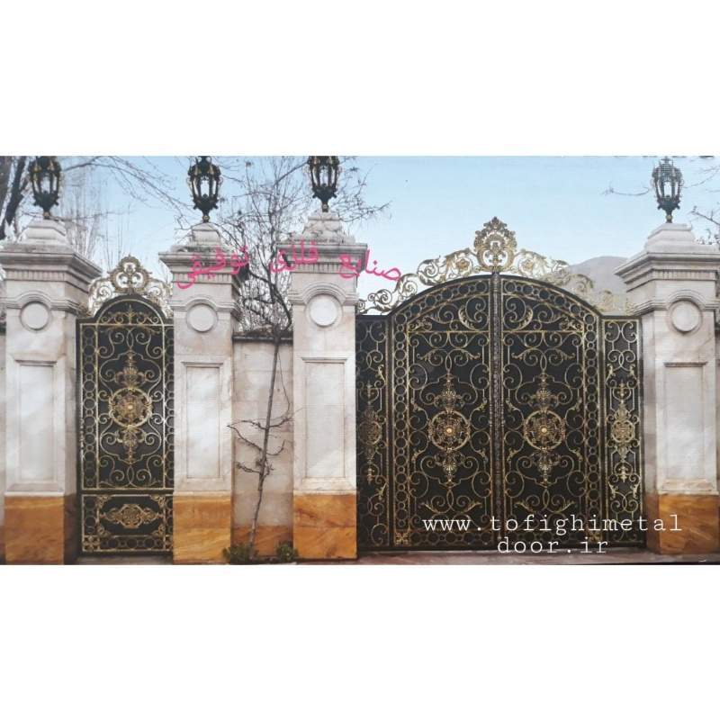 درب فلزی حیاط طرح صدفی کد ۷۷۰ 1 9212019204353