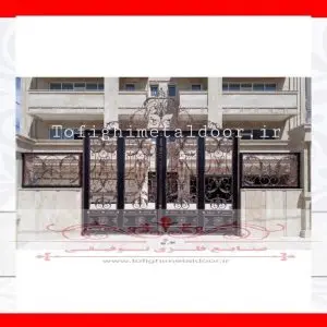 درب فلزی حیاط طرح ترک کد 839 2 درب فلزی حیاط طرح ترک