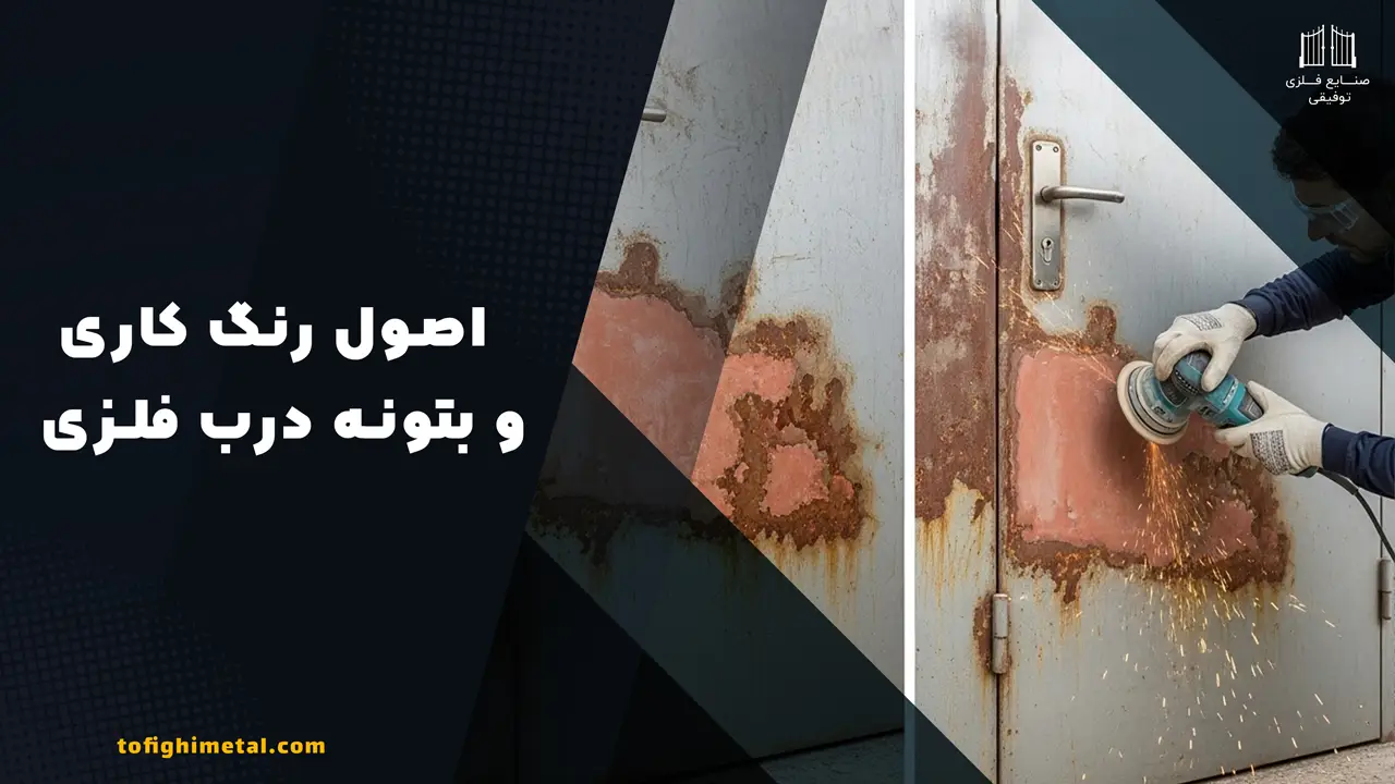 وبلاگ 3 0-تا-100-اصول-رنگ-کاری-و-بتونه-درب-فلزی