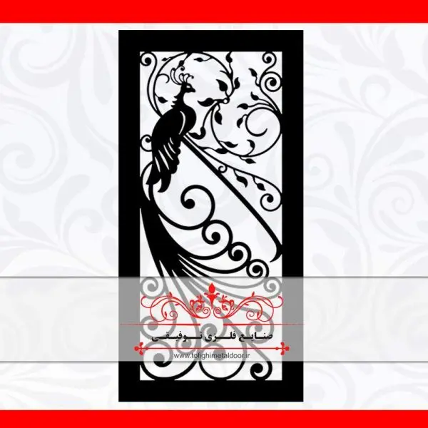 ورق برش لیزر طرح طاووس 2