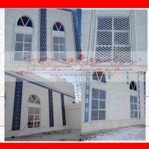 نرده فلزی جلو پنجره برش لیزری کد 213 2 نرده فلزی جلو پنجره