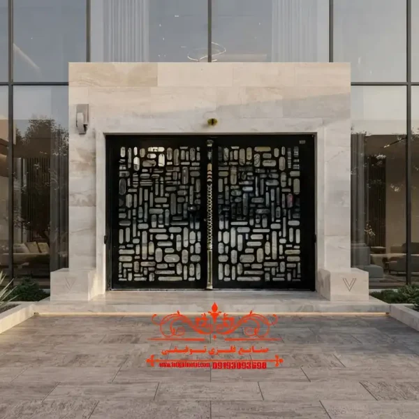 درب حیاط در اراک اجرای درب حیاط مدرن CNC در اراک صنایع توفیقی متال  