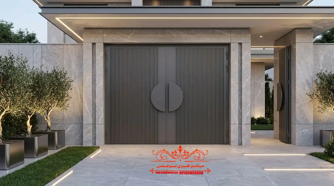 درب فلزی پارکینگ در تبریز 4 درب فلزی پارکینگ ساده