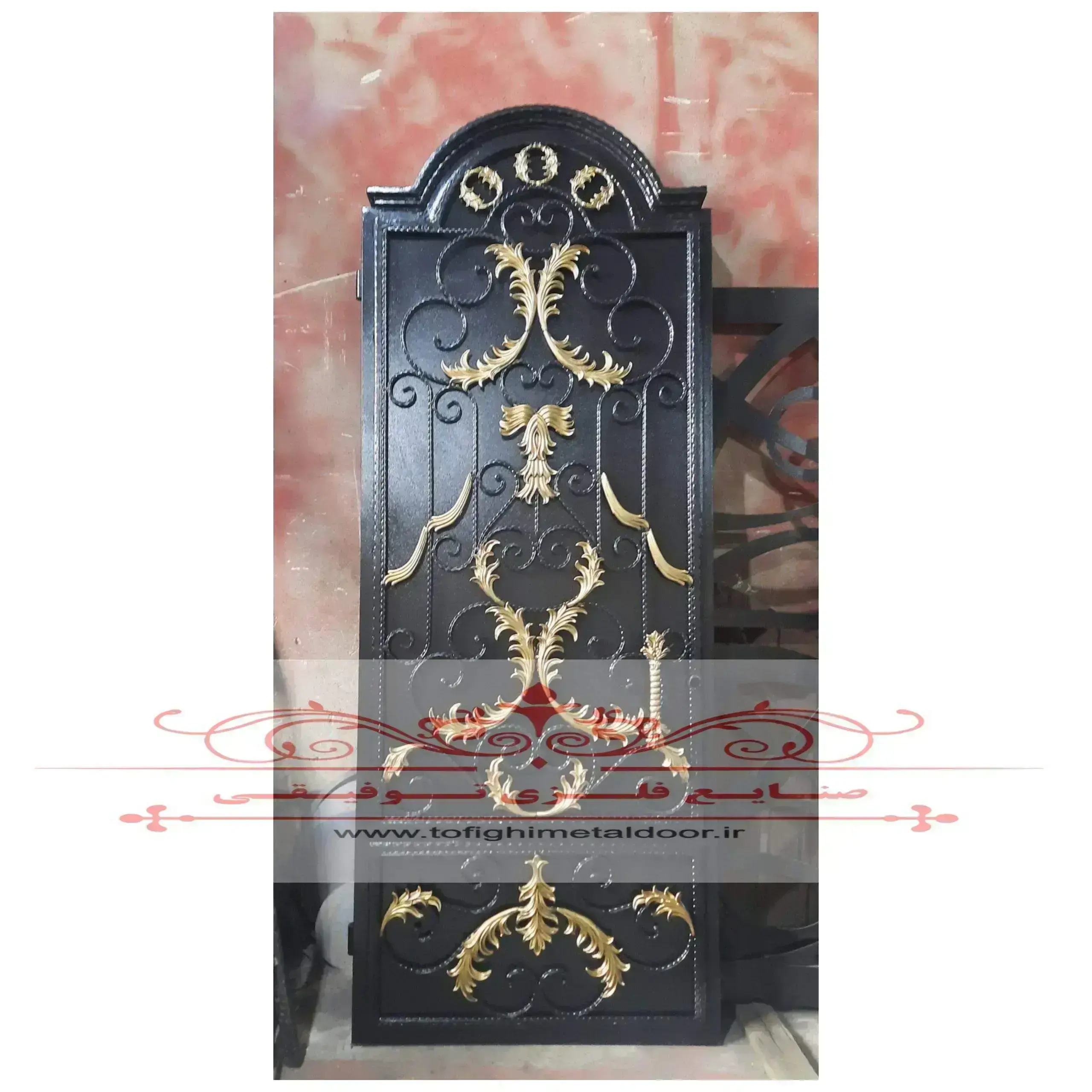 درب تک لنگه فرفورژه طرح ترک