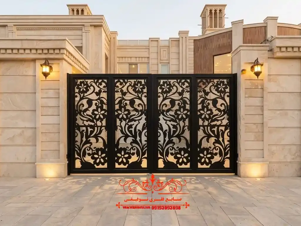 ابعاد درب حیاط چقدر است؟ 2 درب لیزری در یزد
