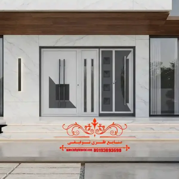 درب حیاط دو لنگه کد ۳۱ برش لیزری CNC صنایع توفیقی متال