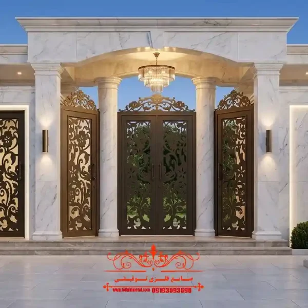 درب فلزی با ورق لیزری کد ۵۱۸ صنایع فلزی توفیقی