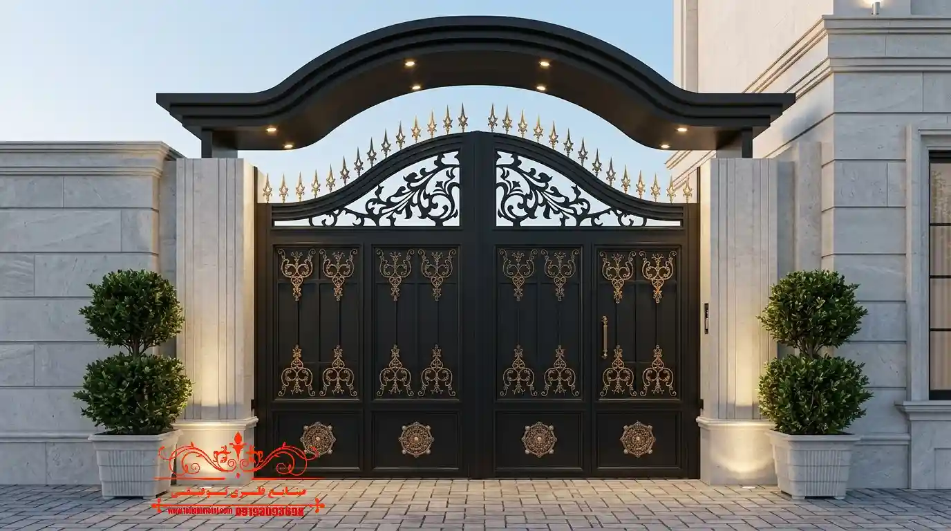 درب ویلا در تبریز 6 درب فلزی فرفورژه کد ۵۲۲
