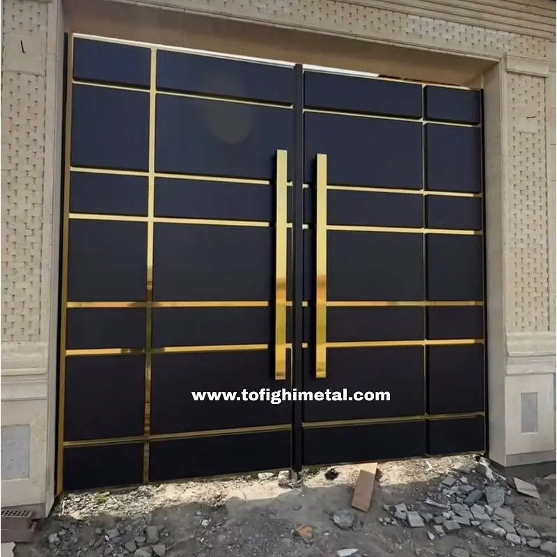 زمان تعویض درب پارکینگ 3 درب پارکینگ ساده مدرن کد 06