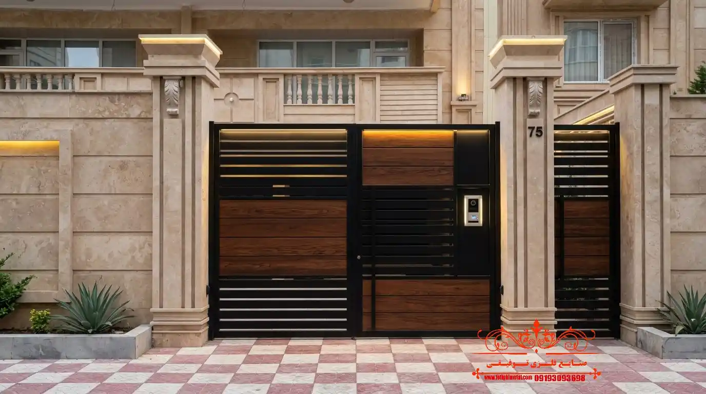 سفارش درب حیاط در کرج - مدل CNC مدرن