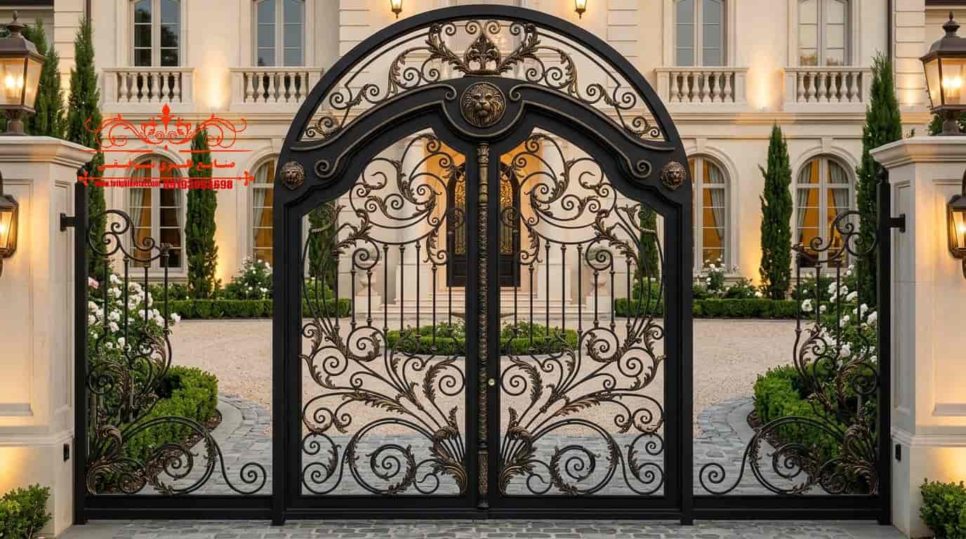 درب حیاط فرفورژه لوکس