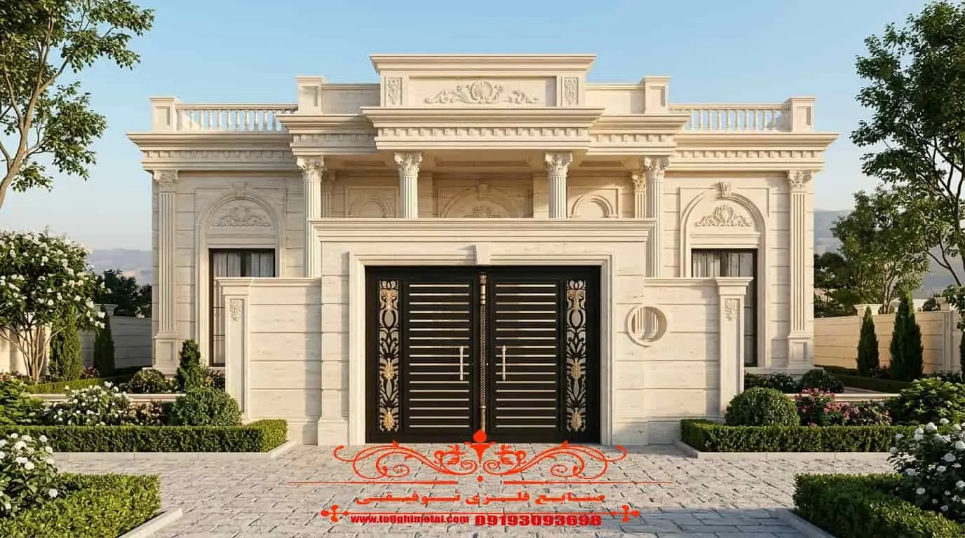 درب فرفورژه در ارومیه 2 درب پارکینگ cnc