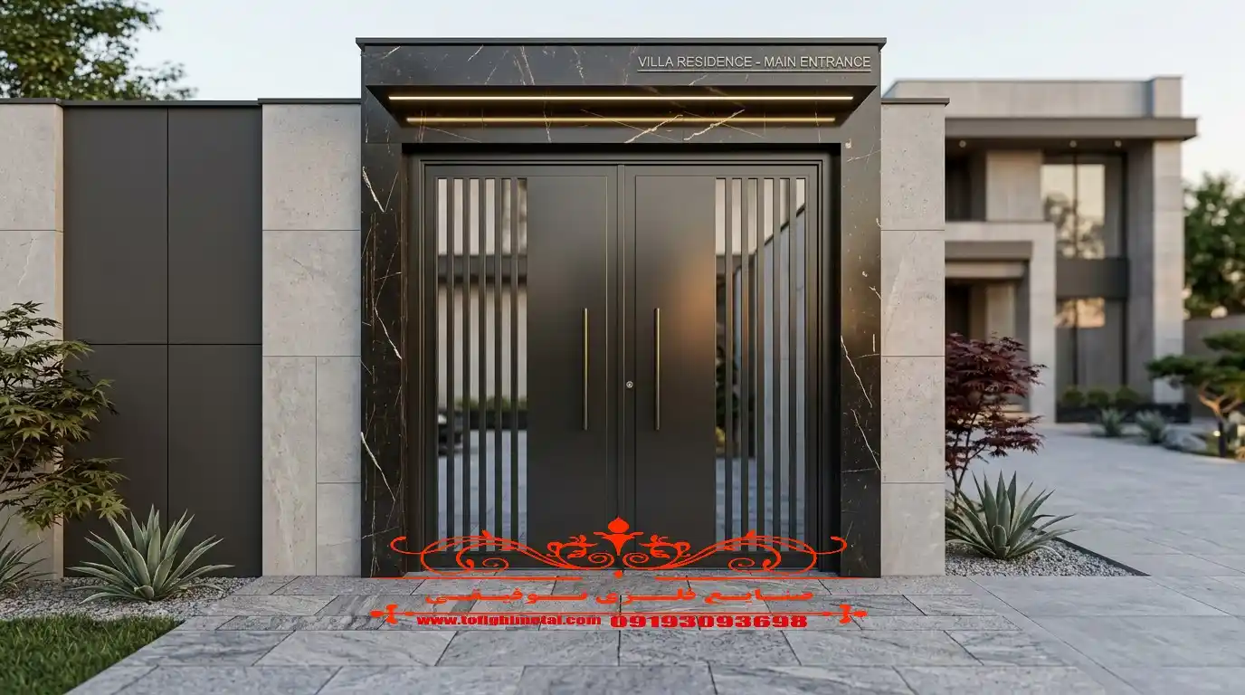 درب پارکینگ ساده دو لنگه