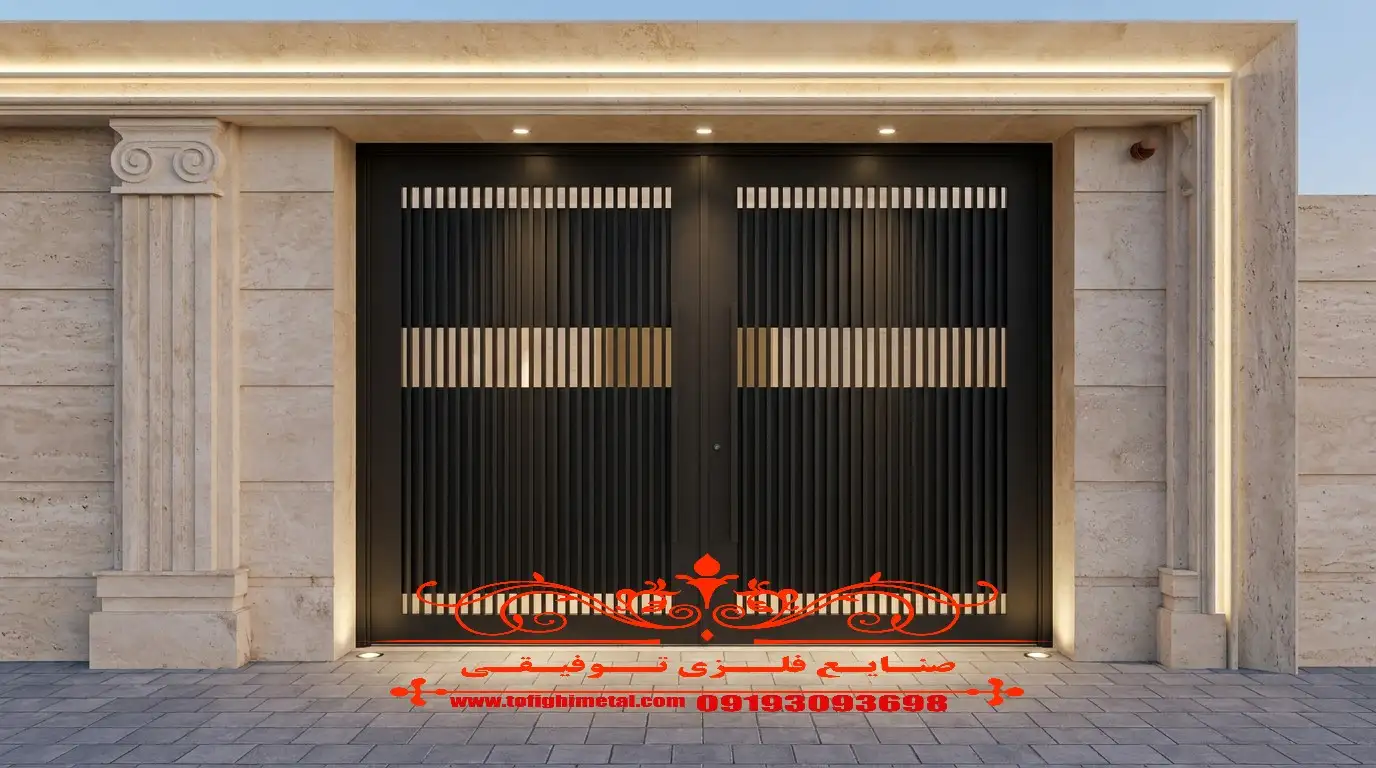درب پارکینگ مدرن طرح ساده