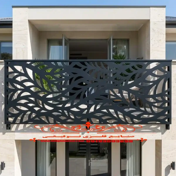 نرده تراس CNC طرح برگ