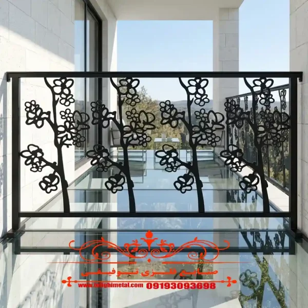 نرده تراس و بالکن CNC - طرح بهار