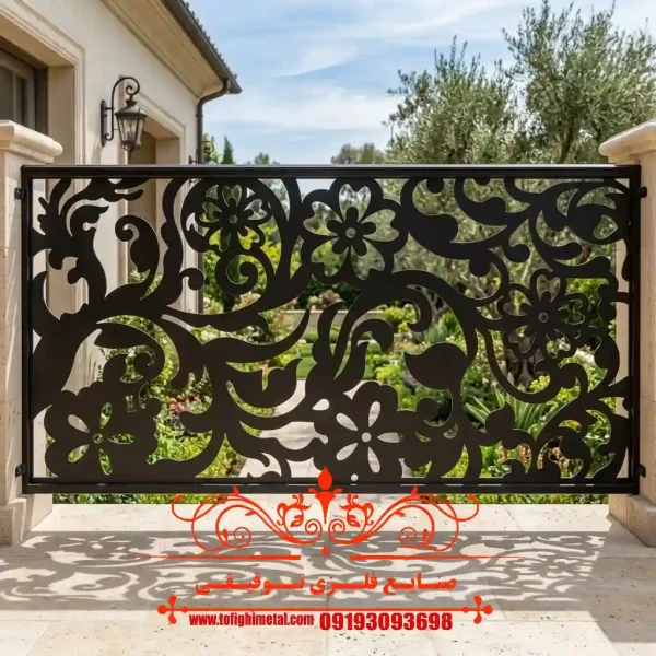 نرده فلزی لیزری طرح بهار