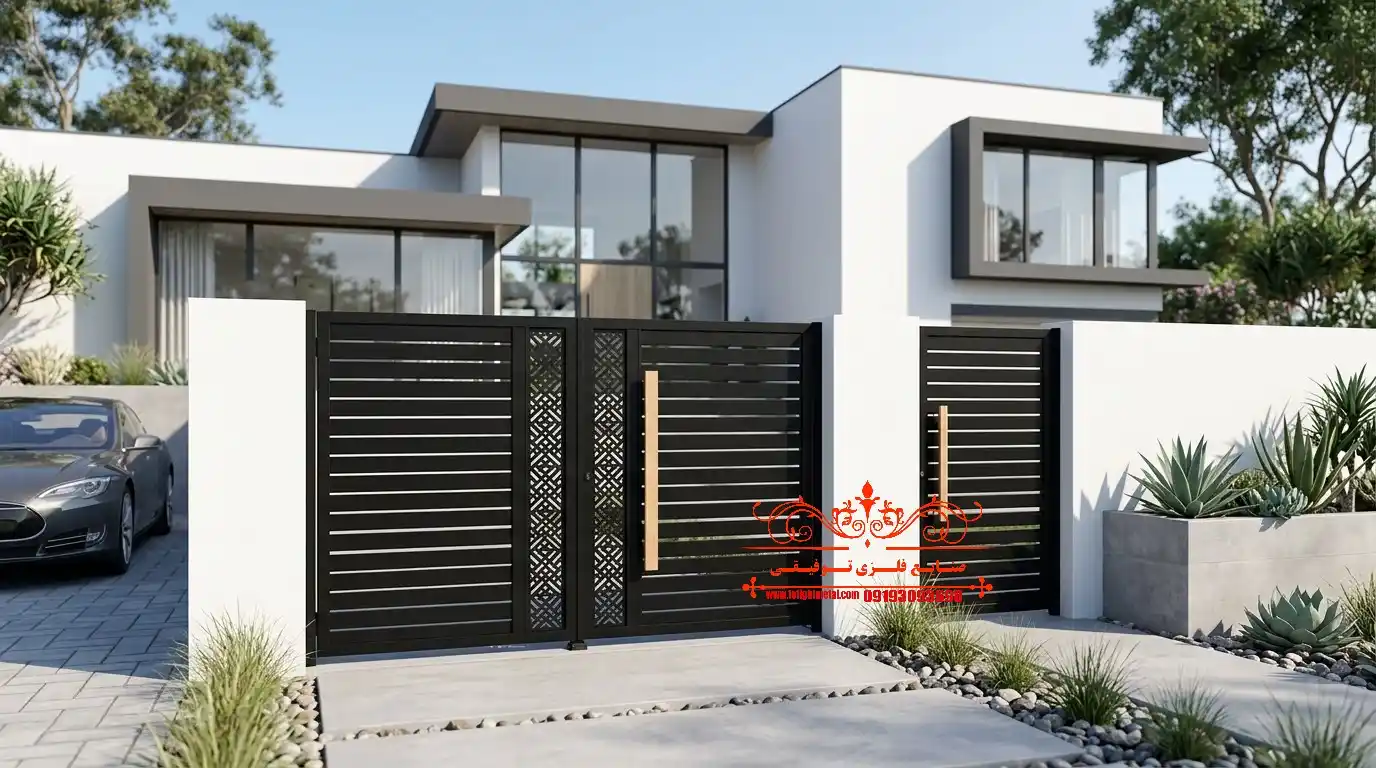 صنایع فلزی توفیقی 10 درب حیاط مدرن صنایع فلزی توفیقی